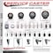 Service Caster 5'' Maroon Polyurethane Wheel Swivel 3/4'' Square Stem Caster Set 2 Brakes, 4PK SCC-SQ20S514-PPUB-MRN-PLB-34-2-S-2 - alternate 2